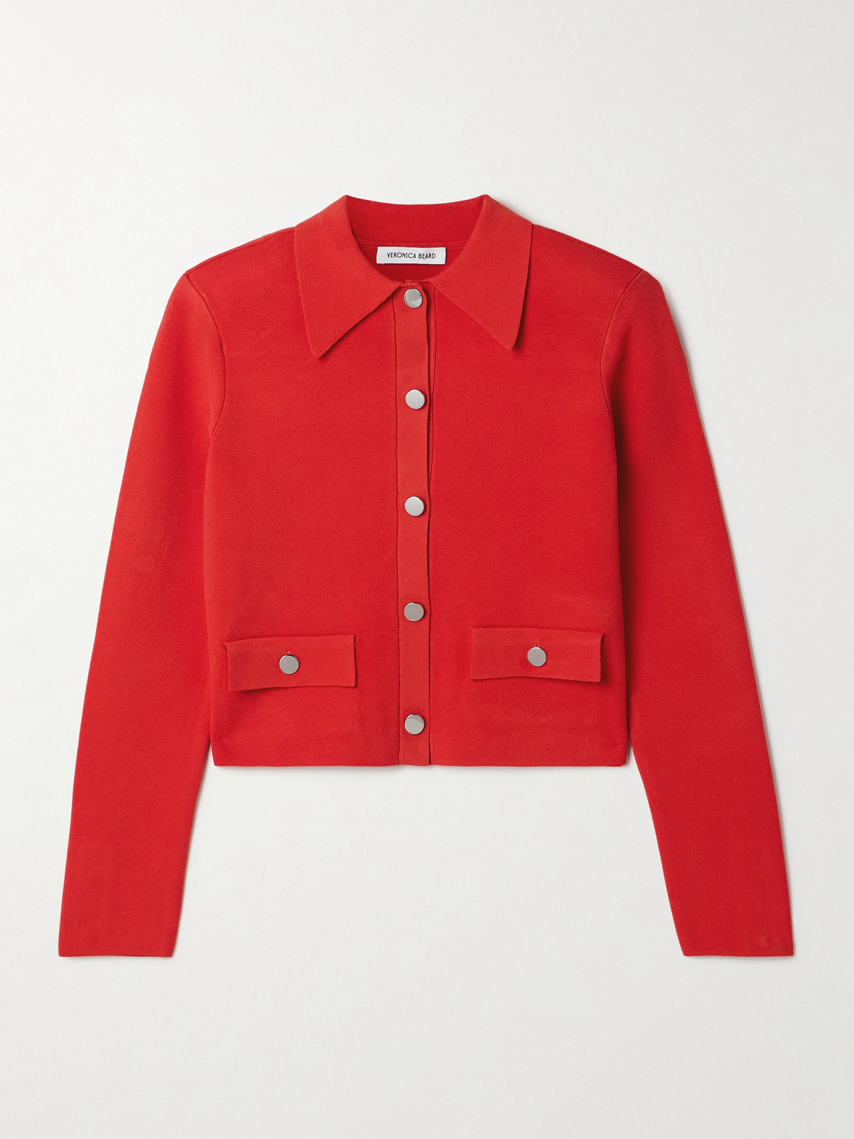 Veronica Beard Katia Knit Jacket In Red
