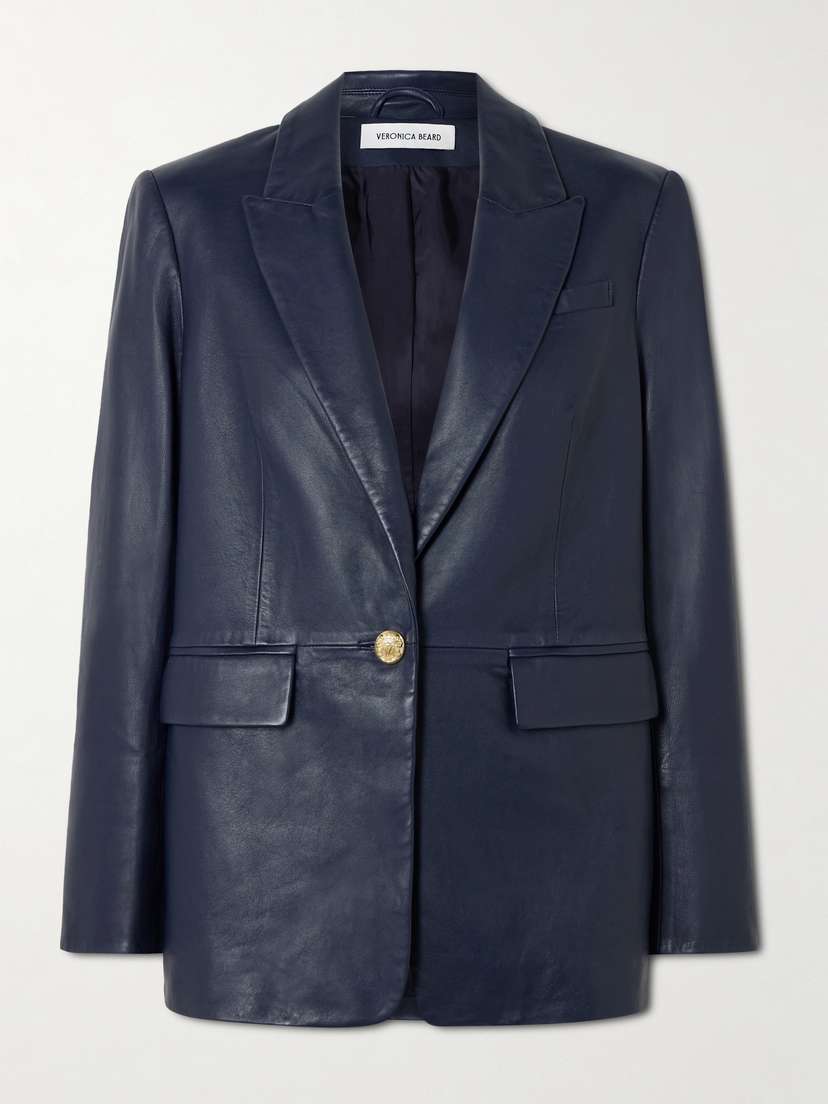Veronica Beard Vega Leather Blazer
