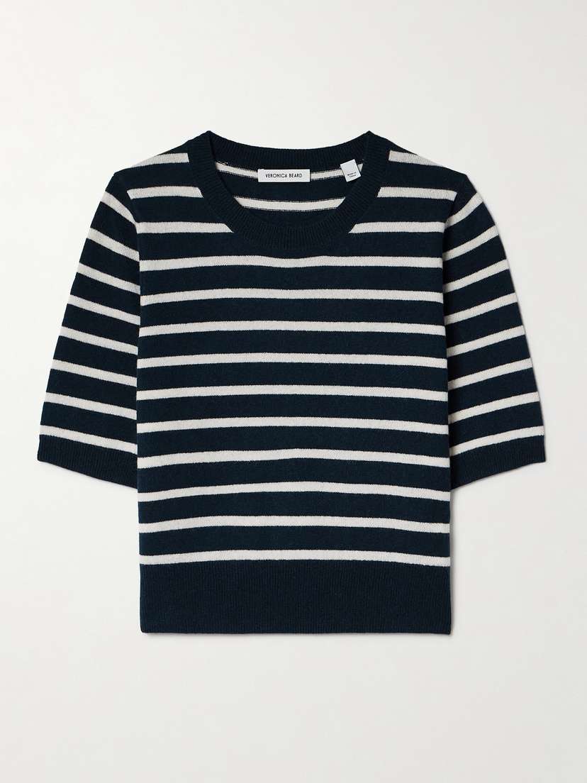 Veronica Beard Shana Striped Cashmere Sweater