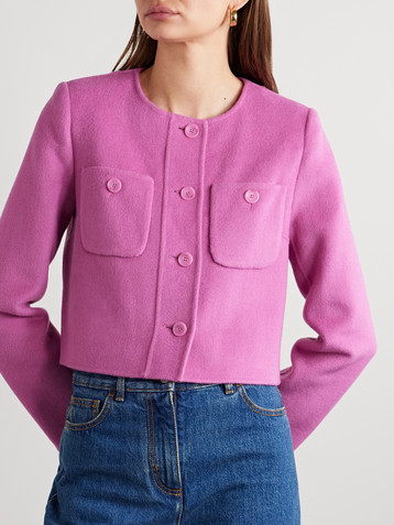 Ulla Johnson Eve cropped wool-blend felt jacket