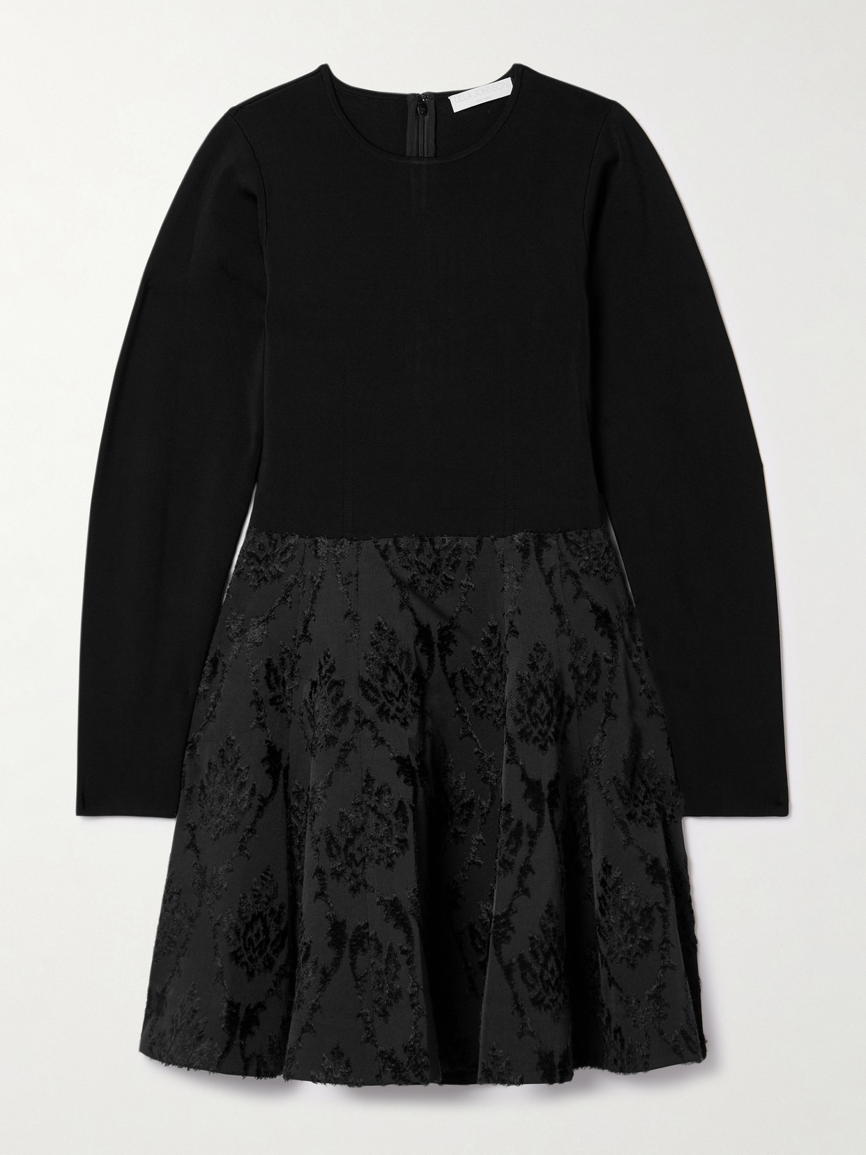 Ulla Johnson Cara Stretch-knit And Fil Coupé Mini Dress In Black