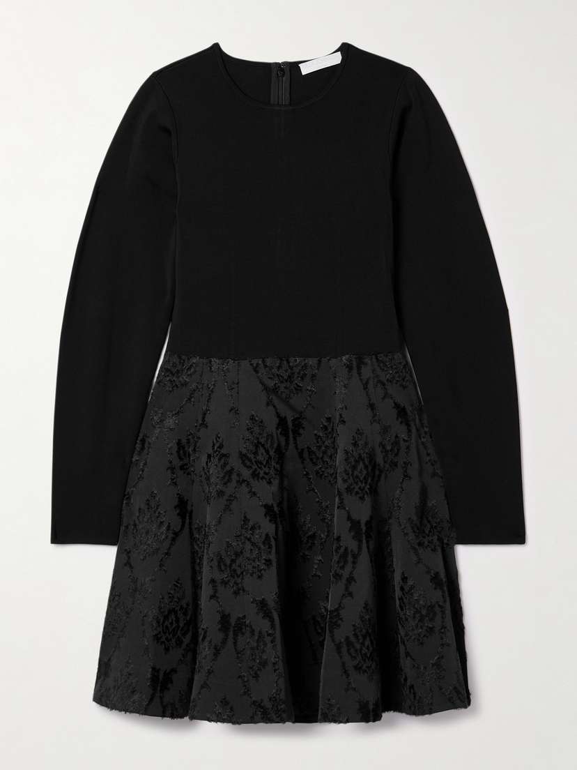 Ulla Johnson Cara Stretch-knit And Fil Coupé Mini Dress