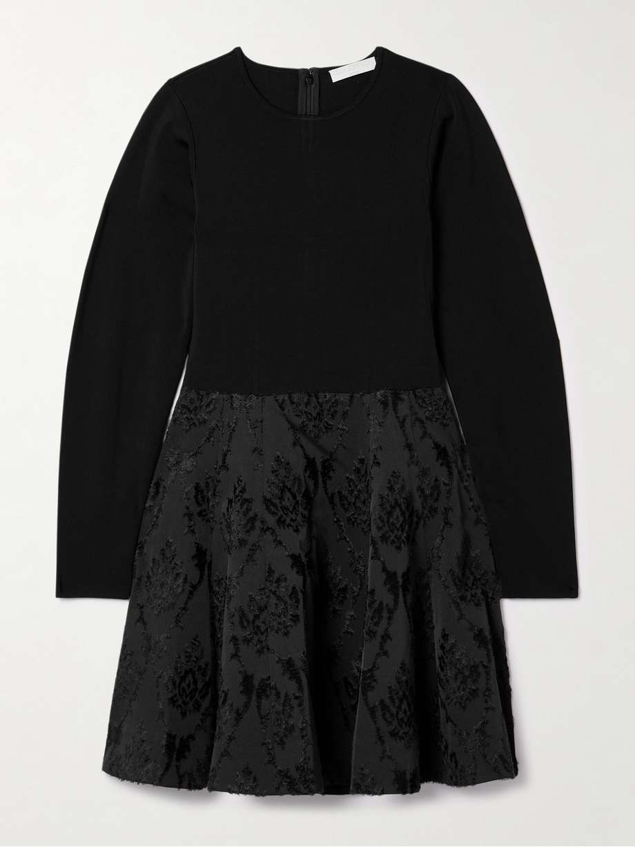 cara stretch-knit and fil coupé mini dress