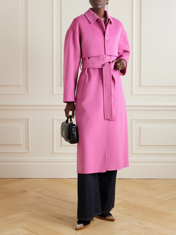 Ulla Johnson Romi belted layered wool-blend felt coat