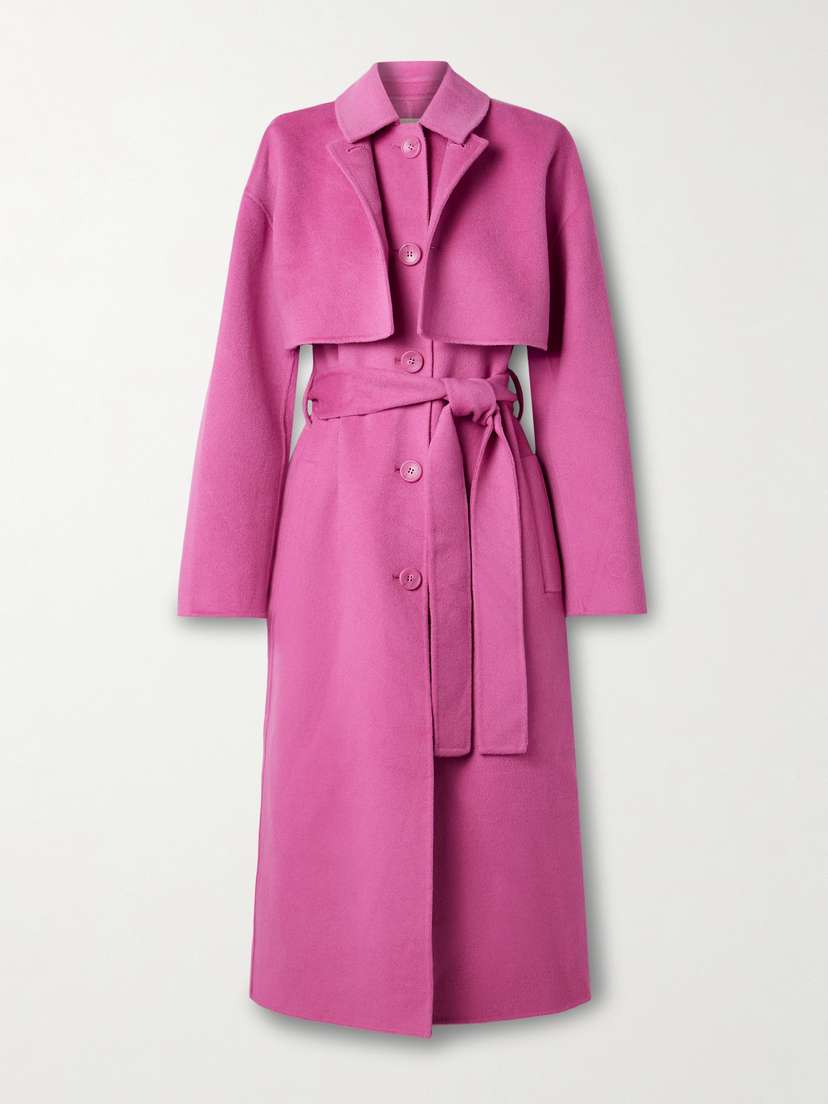 Ulla Johnson Romi Belted Layered Wool-blend Felt Coat