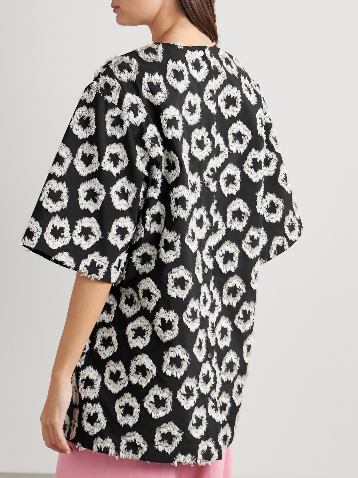 Ulla Johnson Remy Recycled Fil Coupé Faille Tunic In Black