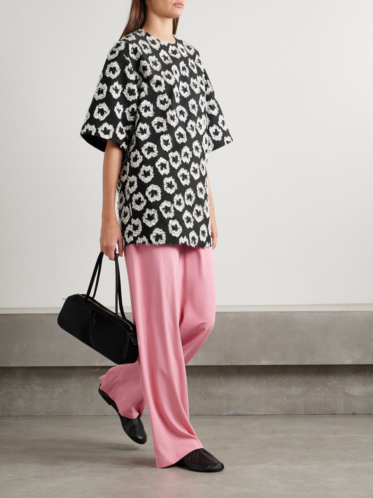 Ulla Johnson Remy Recycled Fil Coupé Faille Tunic In Black