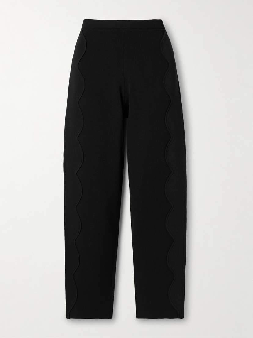Ulla Johnson Asher Scalloped Knitted Straight-leg Pants