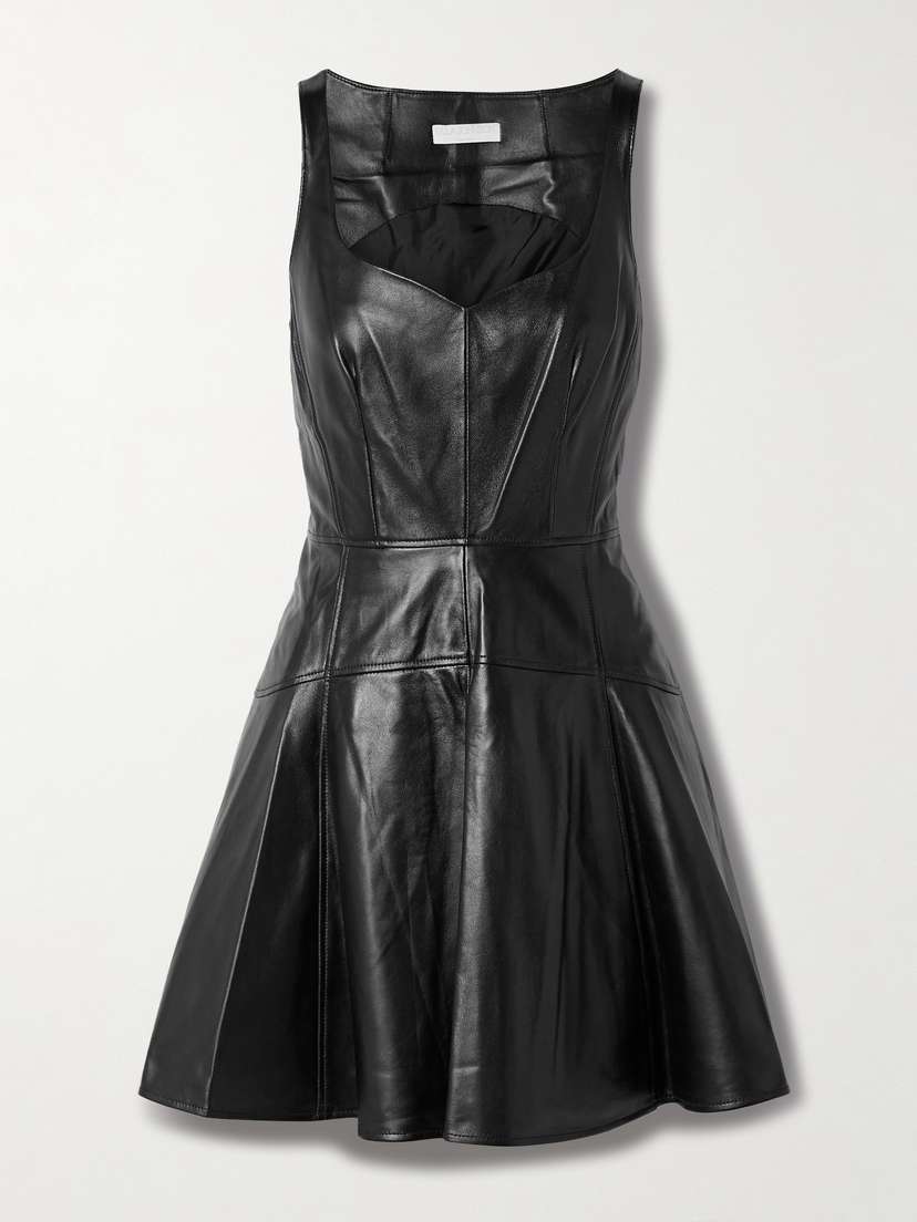 Ulla Johnson Thais Paneled Leather Mini Dress