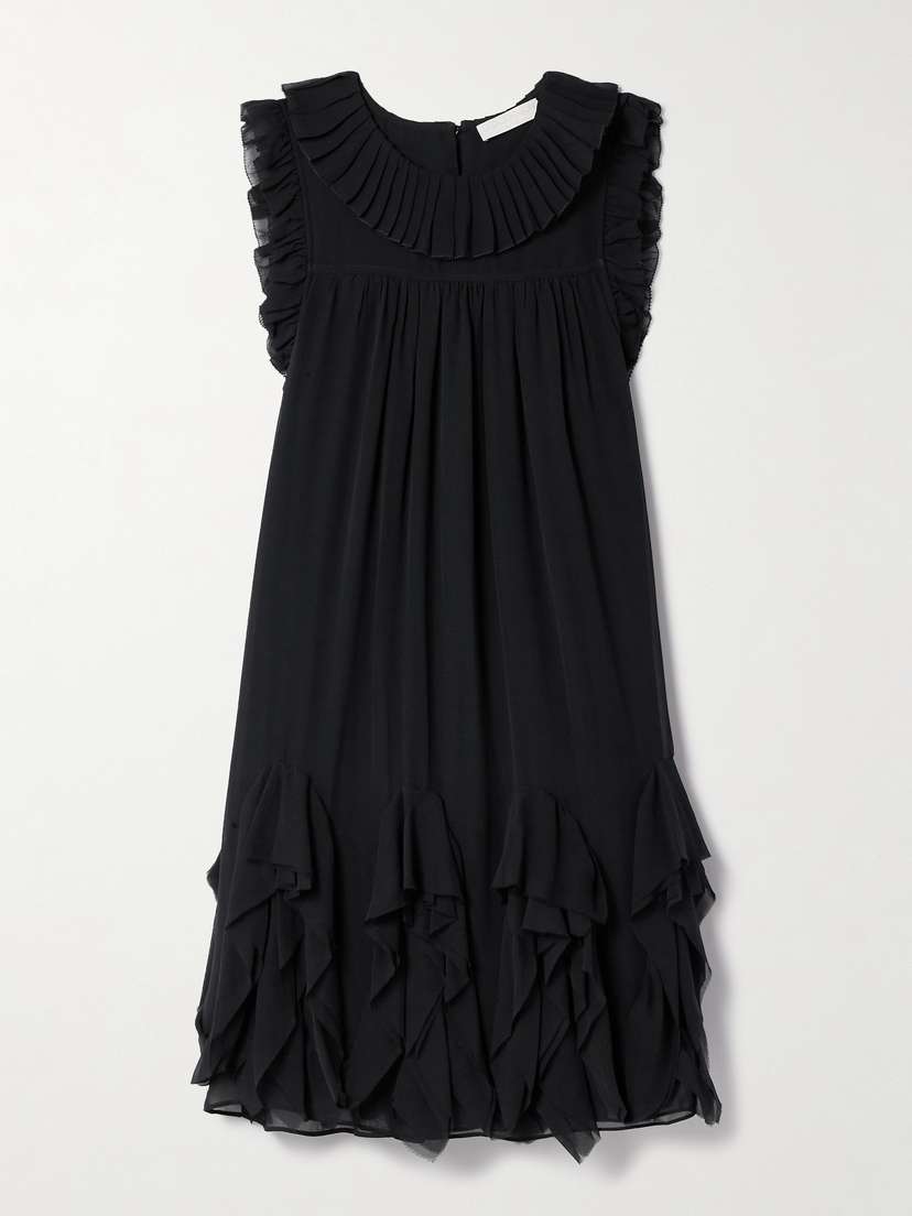 Ulla Johnson Miri Ruffled Silk Crepe De Chine Mini Dress