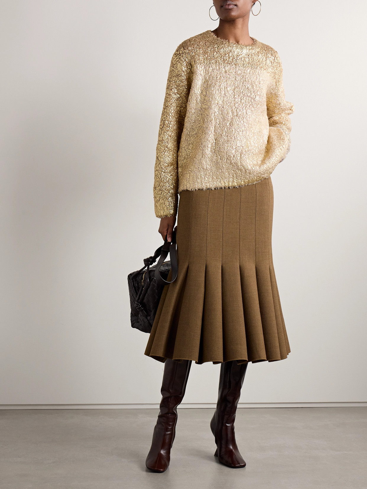 Ulla Johnson Manet Wool-blend Sweater In Gold