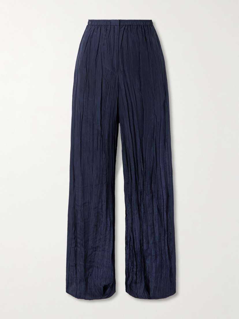 Joseph Thoresby Crinkled Silk-habotai Wide-leg Pants