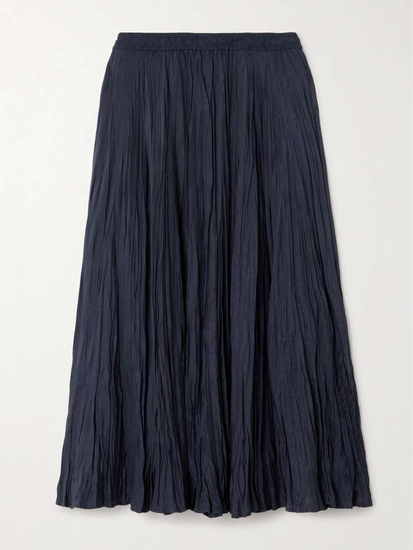 Joseph Sully Crinkled Silk-habotai Midi Skirt
