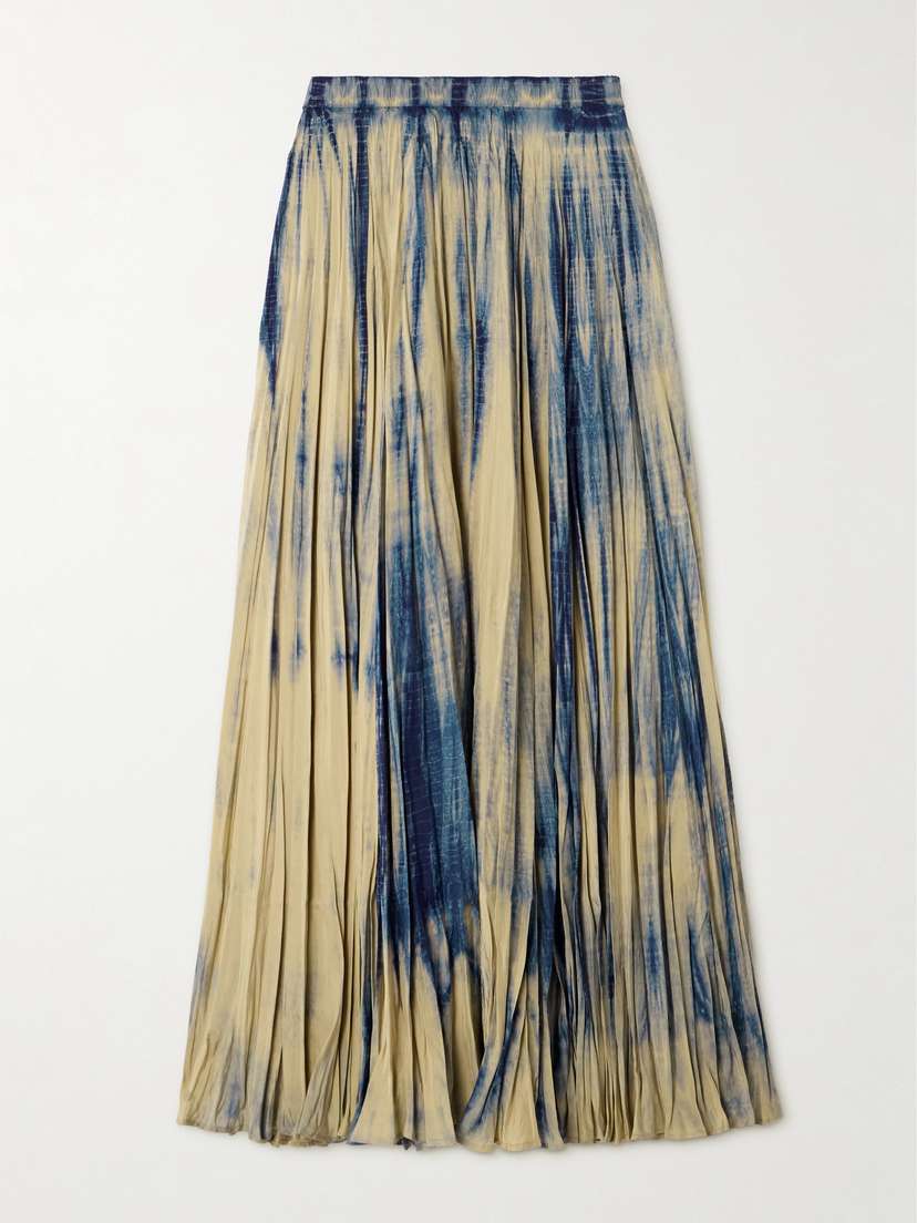 Joseph Sully Tie-dyed Crinkled Silk-habotai Maxi Skirt - FR 32