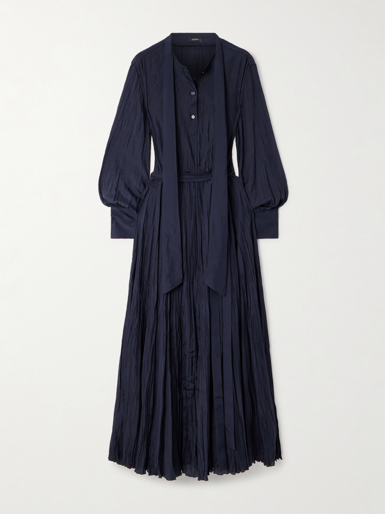Joseph - Lisa Crinkled Silk-habotai Maxi Dress - Navy