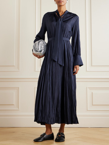 JOSEPH Lisa crinkled silk-habotai maxi dress