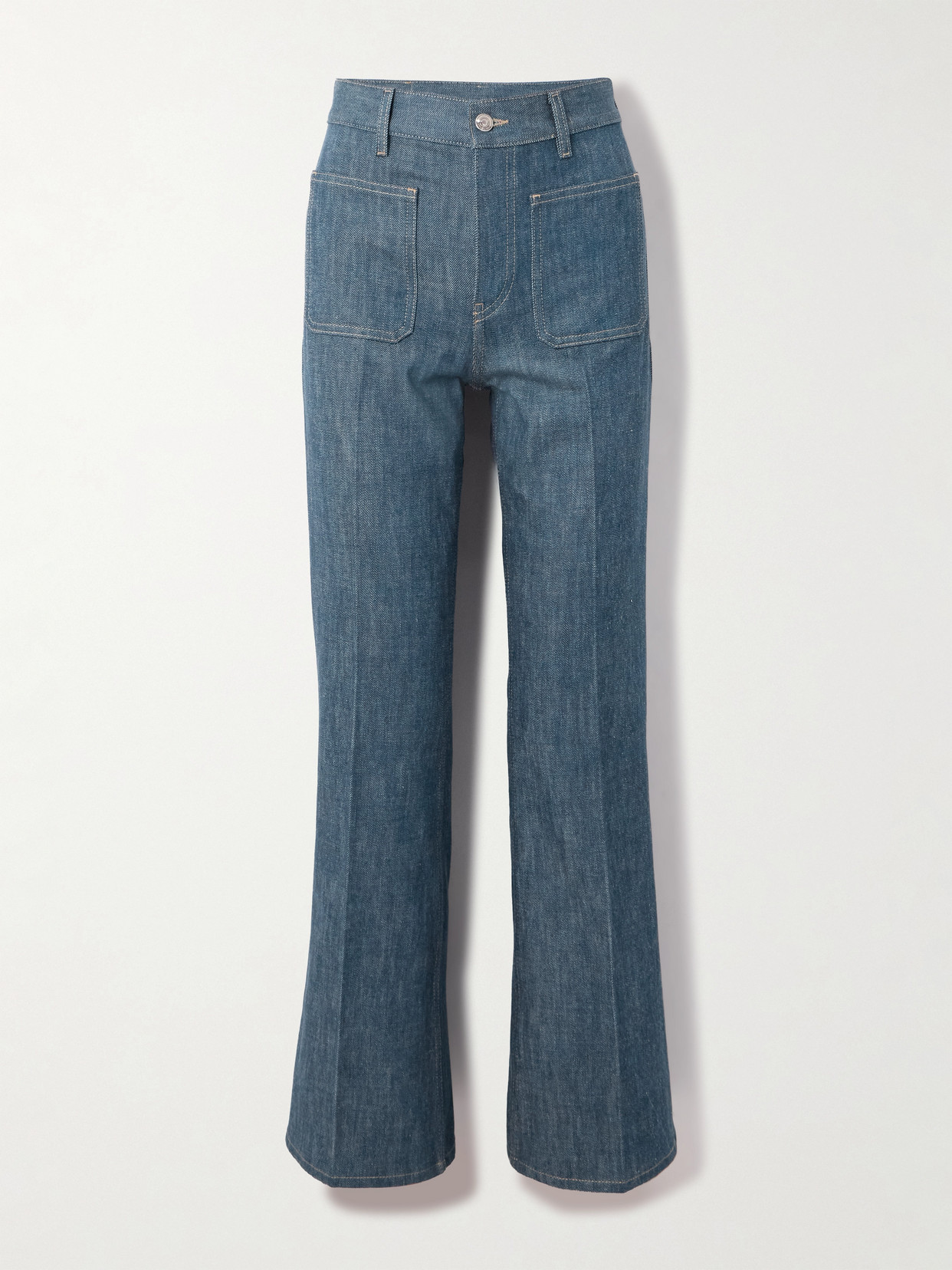 Loro Piana Lamark High-rise Flared Jeans In Blue