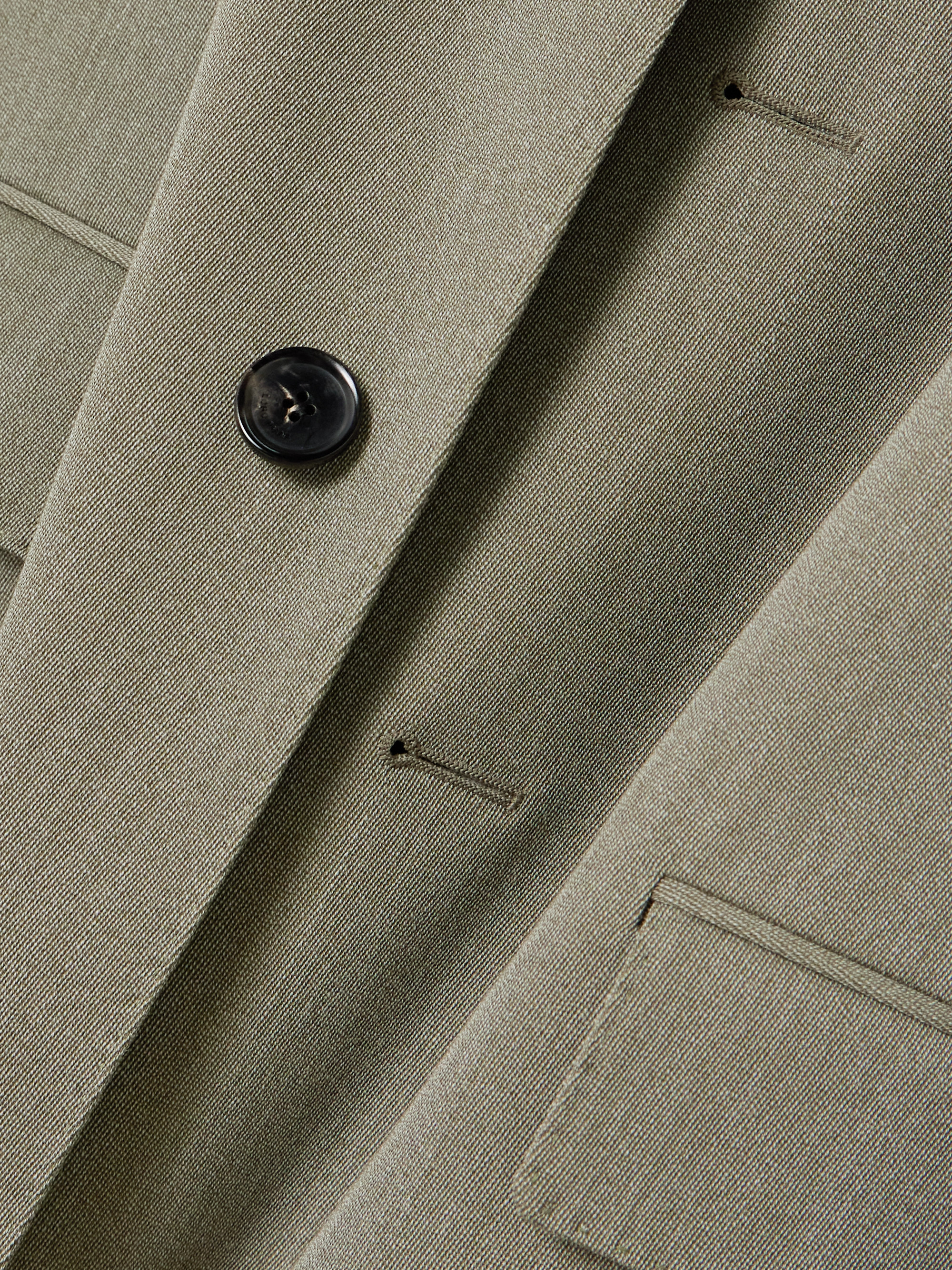 Loro Piana Blain suede-trimmed Storm System® wool coat thumbnail