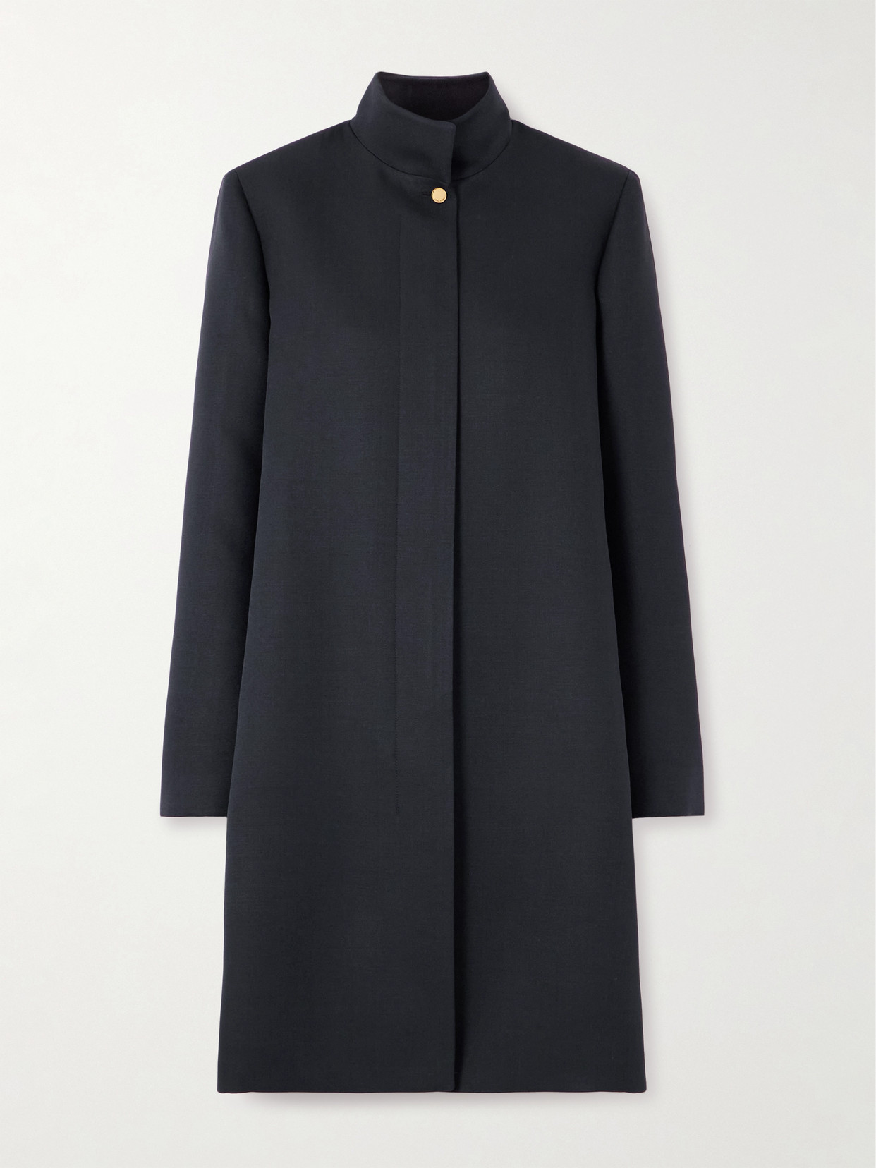 Loro Piana Danny Wool And Silk-blend Coat In Blue