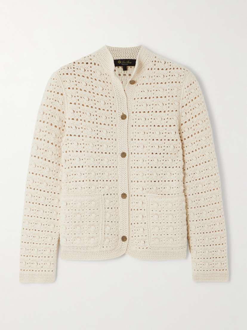 Loro Piana Arola Crocheted Cashmere-blend Cardigan