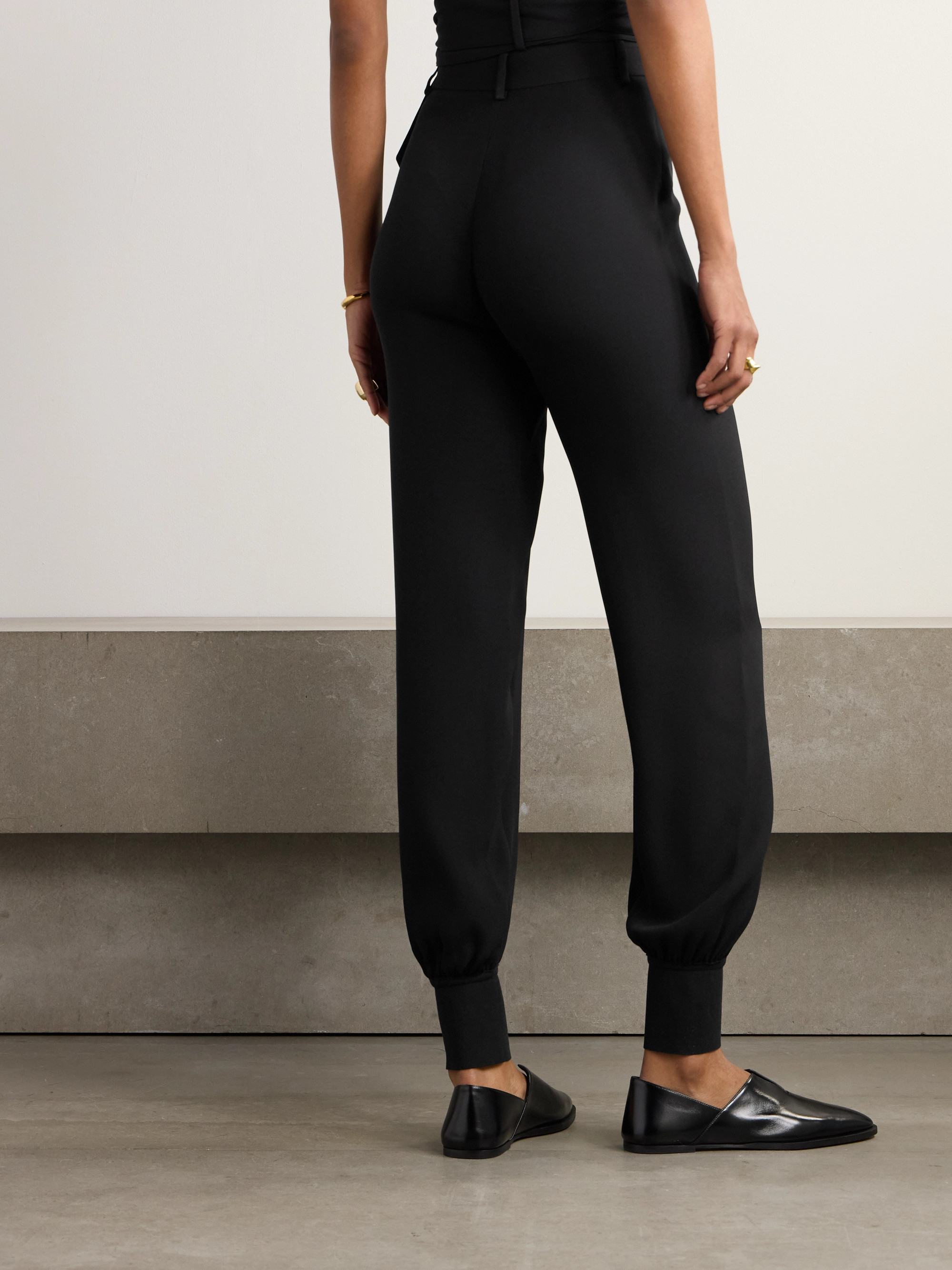 Loro Piana - Audley silk-cady tapered pants | Plush