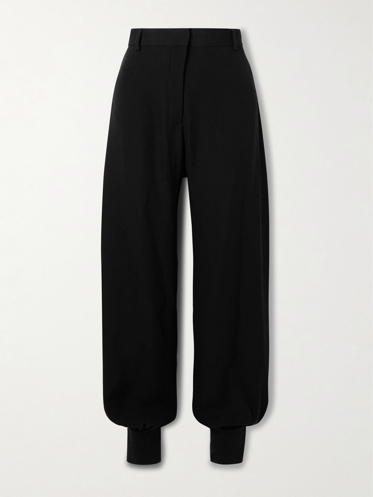 Loro Piana Audley Silk-cady Tapered Pants In Black
