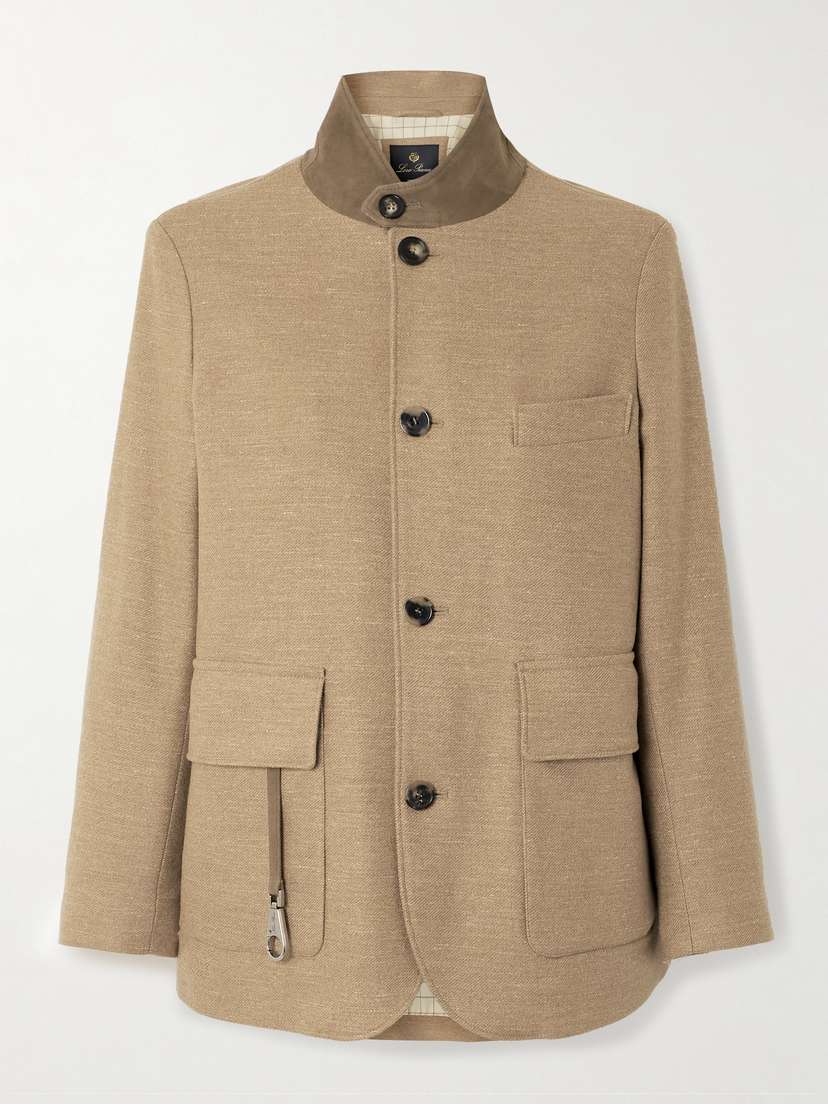 Loro Piana Roadster Suede-trimmed Cotton-twill Jacket