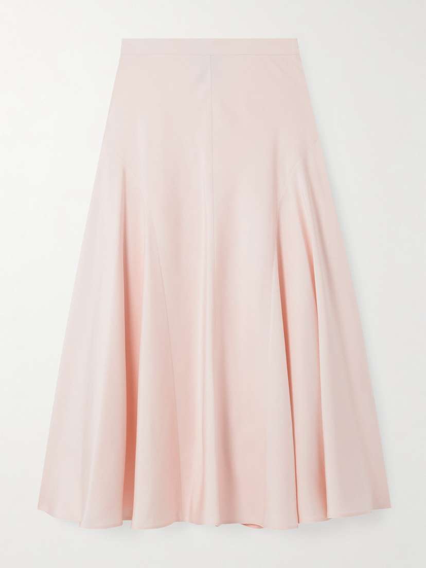 Loro Piana Giustina Paneled Silk Midi Skirt