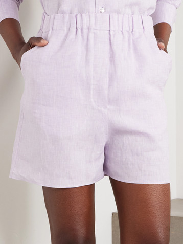 Loro Piana Angelo linen straight-leg shorts