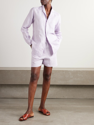 Loro Piana Angelo linen straight-leg shorts