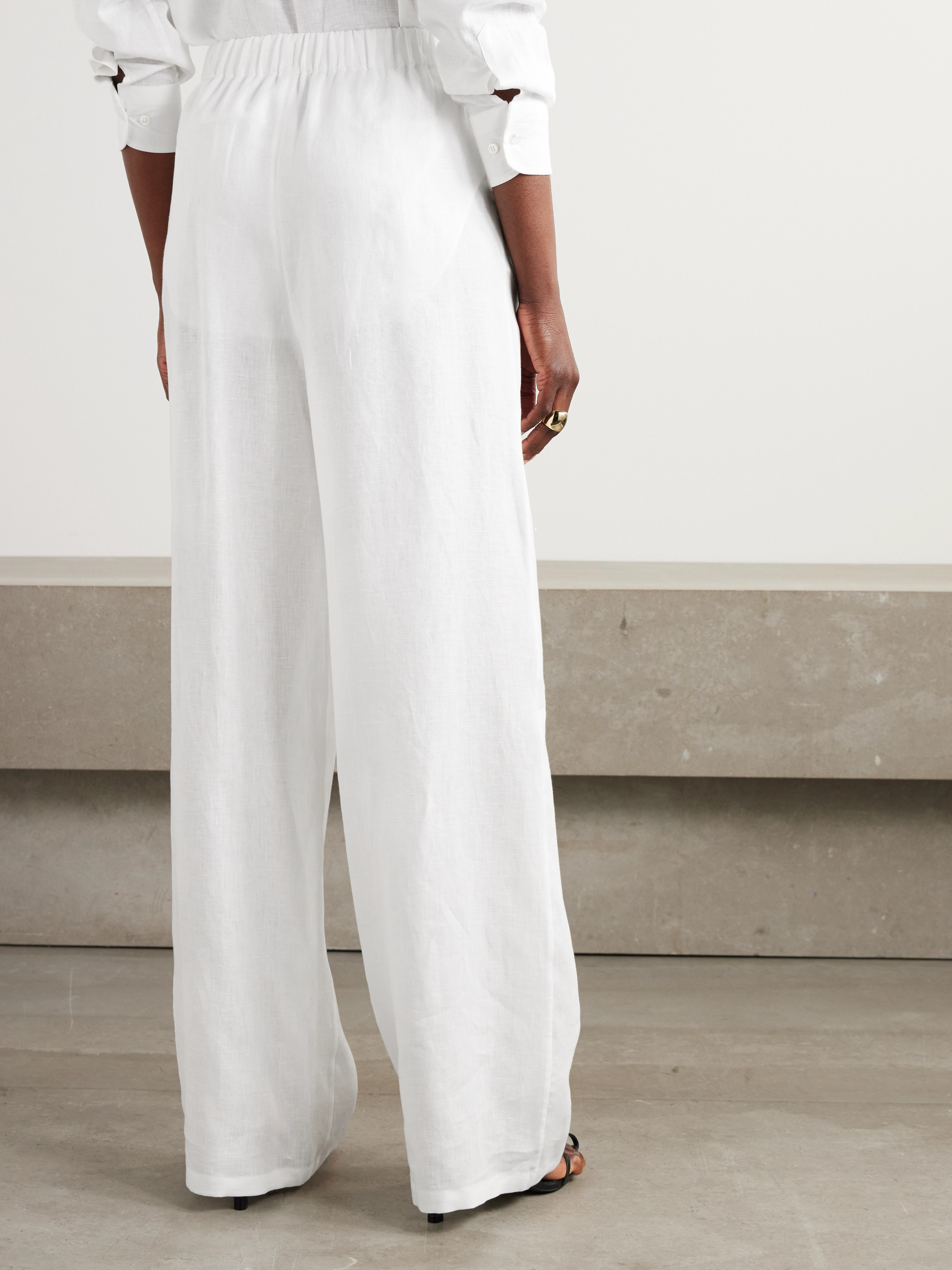 Loro Piana Valerio linen wide-leg pants thumbnail
