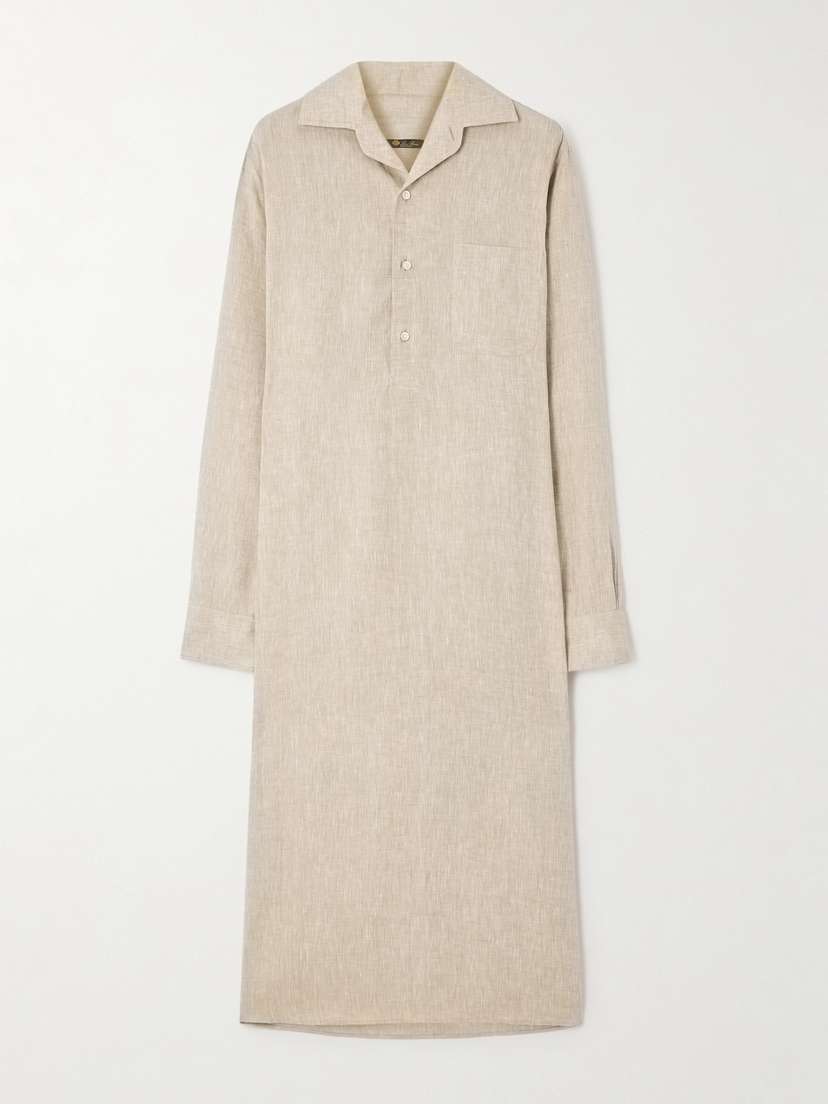 Loro Piana Lora Linen Midi Dress