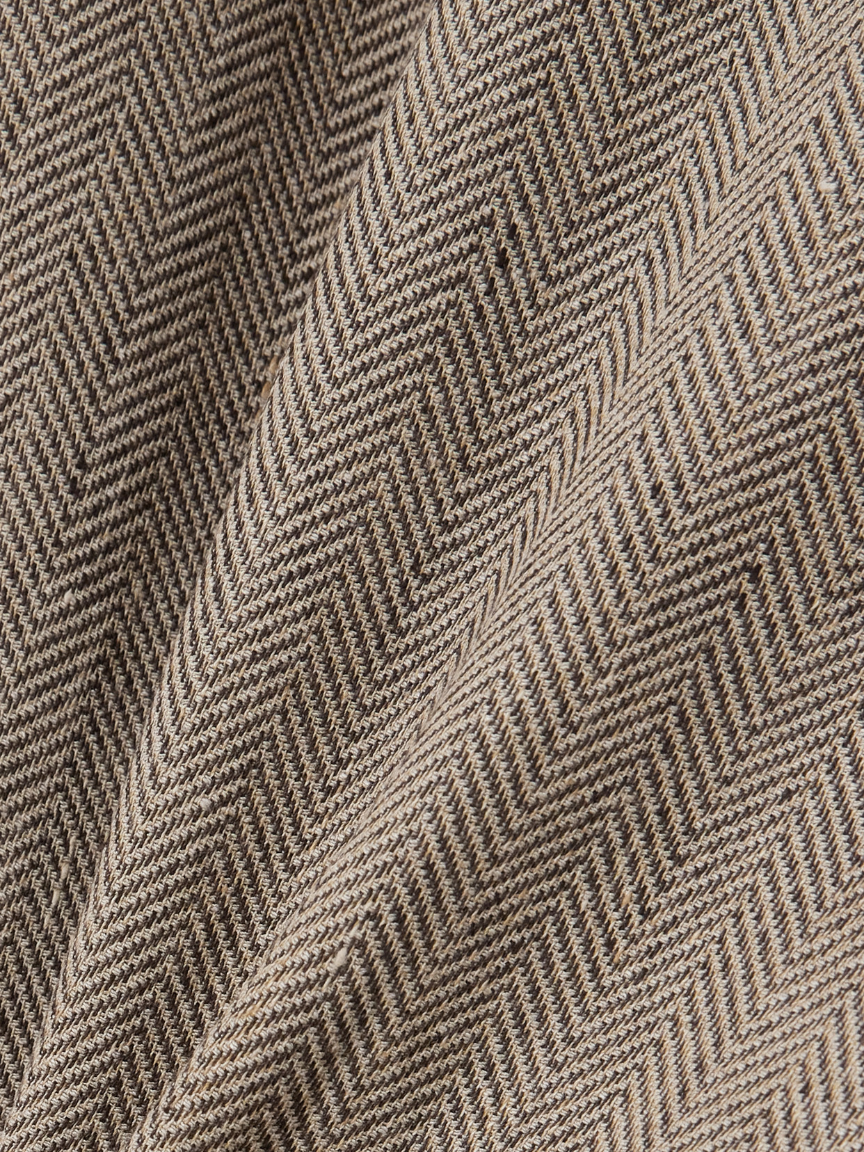 Loro Piana André Herringbone Linen Shirt