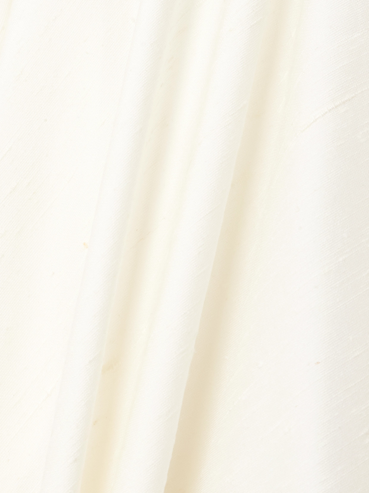 Loro Piana Lela Belted Leather-trimmed Silk-shantung Midi Shirt Dress In Off-white