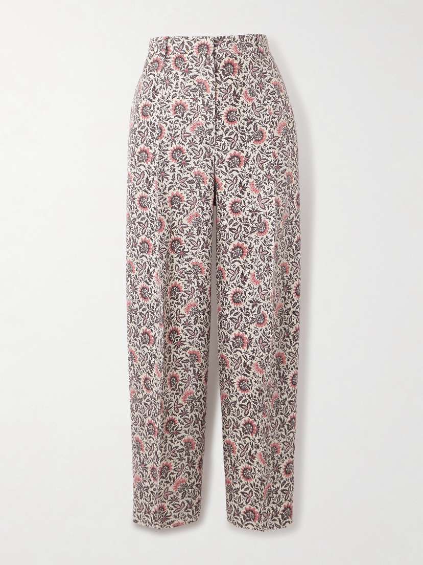 Loro Piana Dan Floral-print Silk Tapered Pants