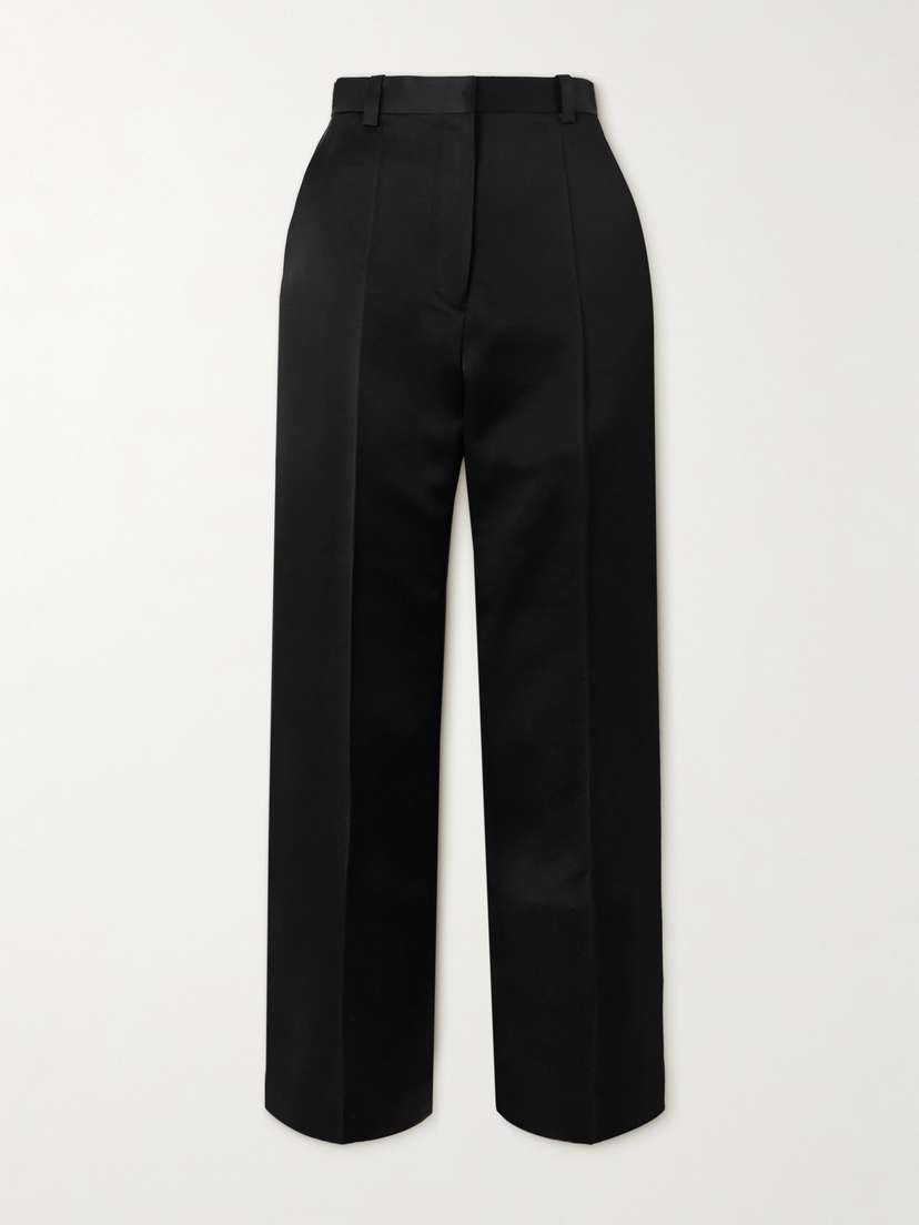 Loro Piana Duchesse Silk-satin Straight-leg Pants