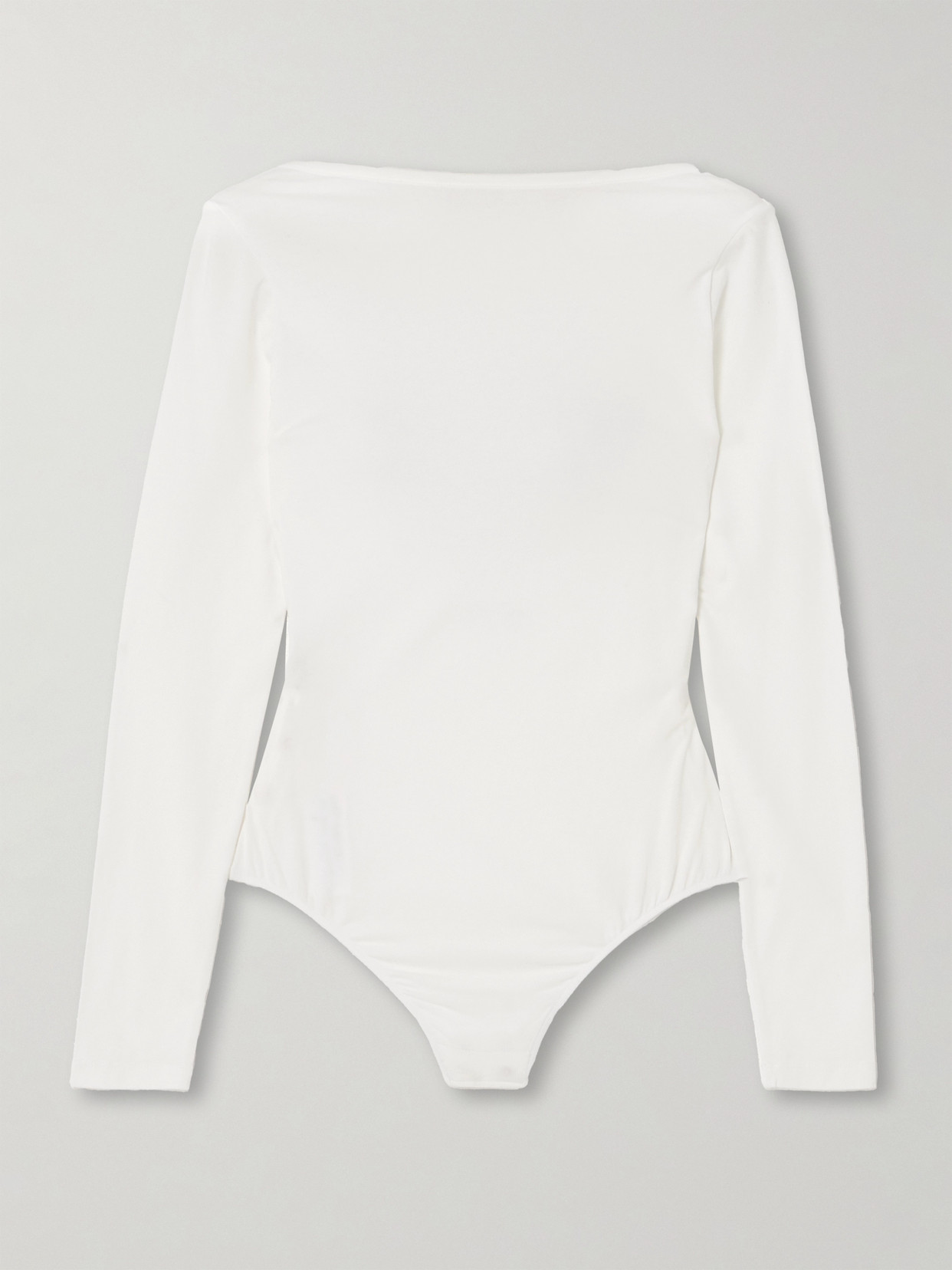 Another Tomorrow Stretch-cotton And Lyocell-blend Jersey Bodysuit In White