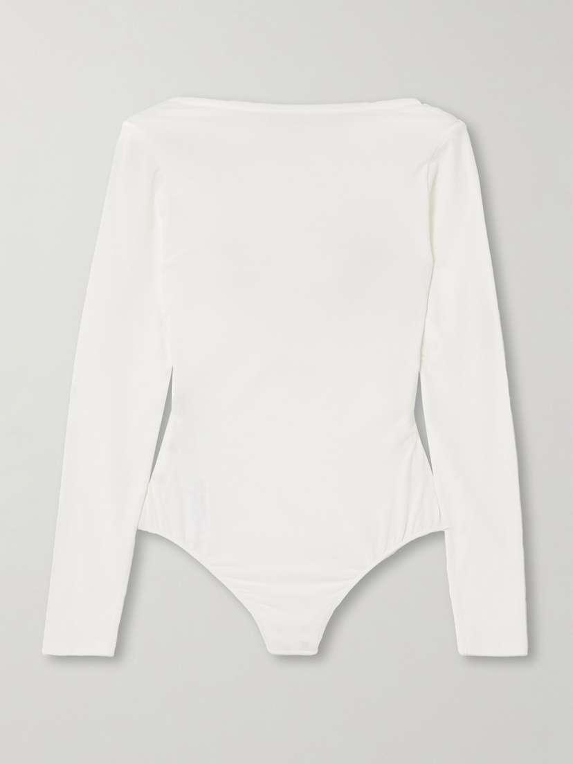 Another Tomorrow Stretch-organic Cotton And Lyocell-blend Jersey Bodysuit