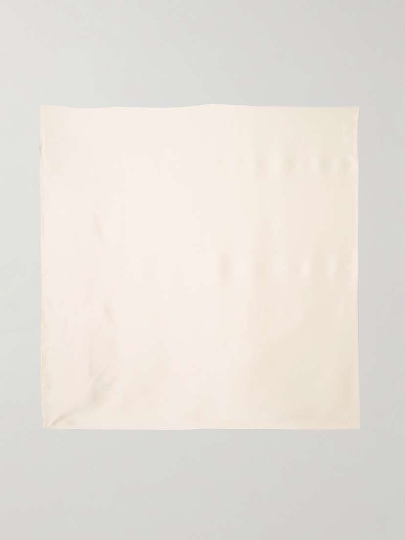 Another Tomorrow Embroidered Satin Scarf