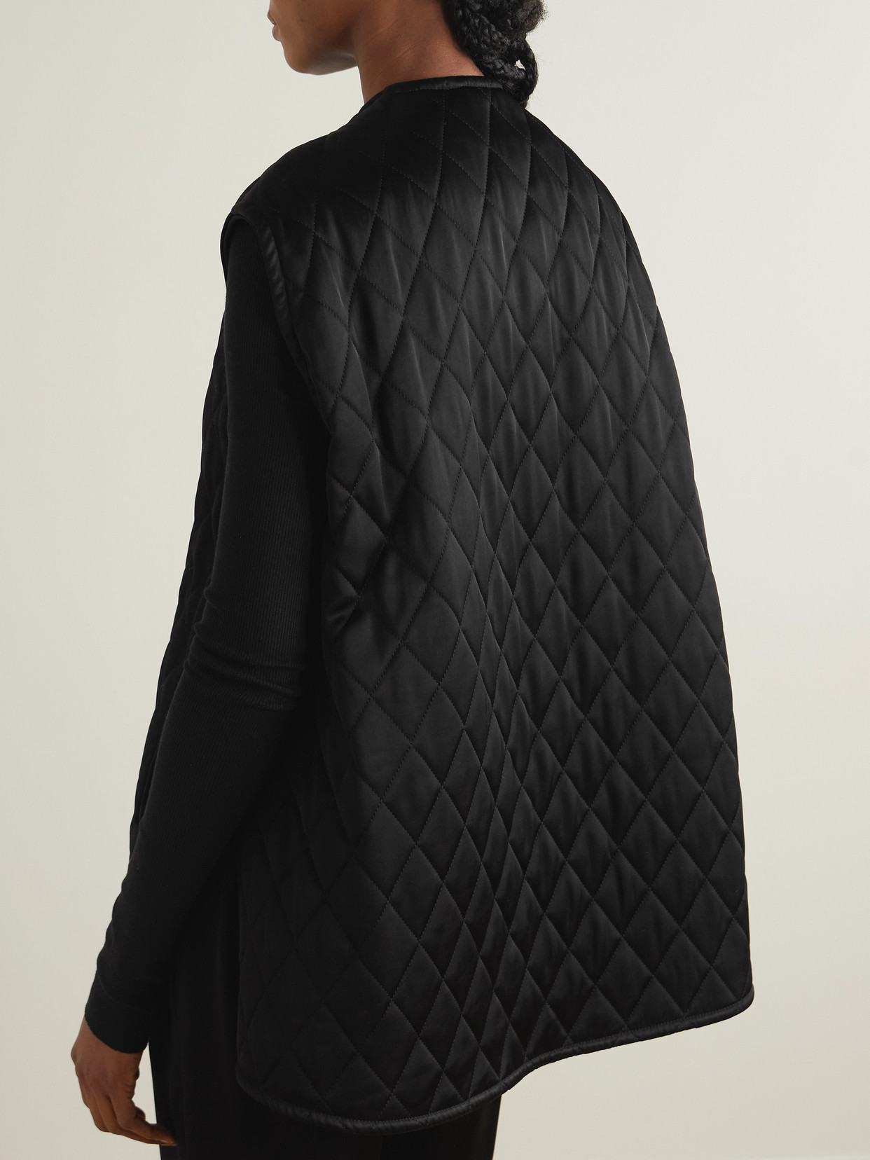 Quilted Satin Vest