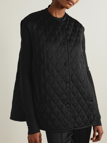 Another Tomorrow Quilted satin vest