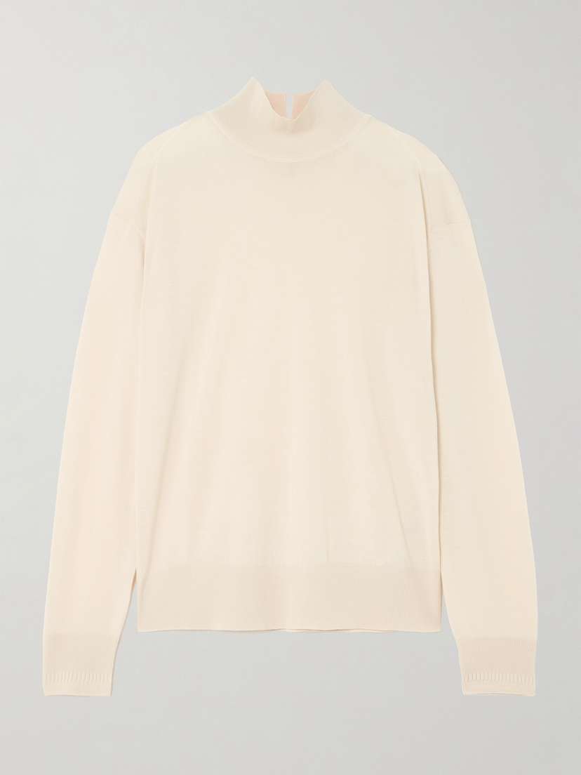 Another Tomorrow Wool Turtleneck Sweater