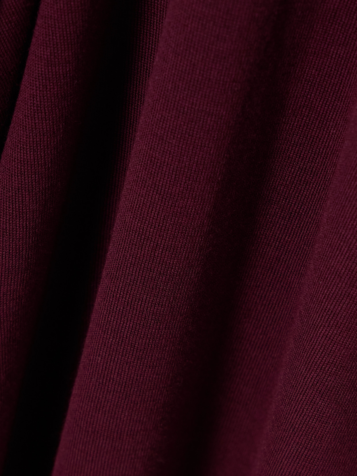 Another Tomorrow Wool Turtleneck Sweater In Burgundy