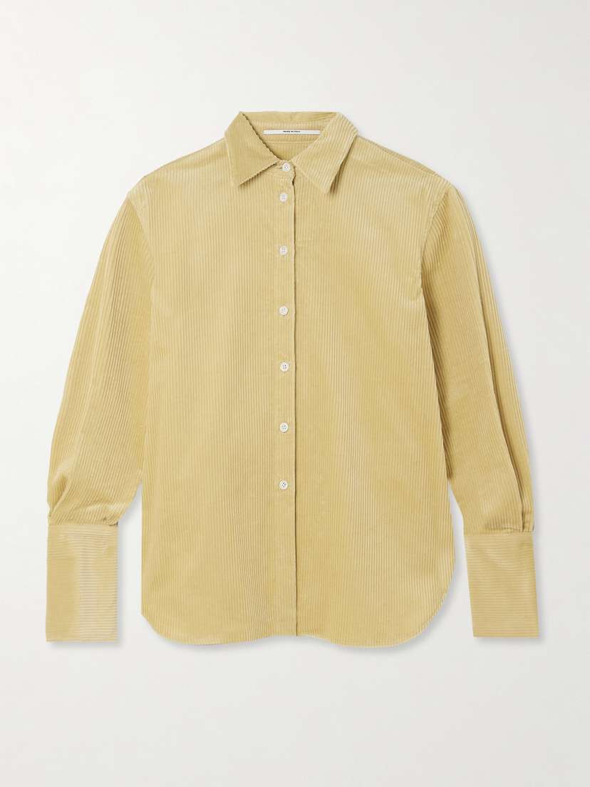 Another Tomorrow Organic Cotton-corduroy Shirt