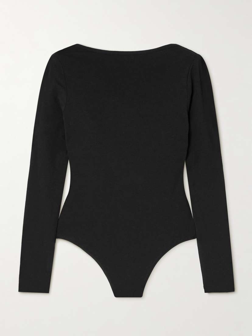 Another Tomorrow Stretch-organic Cotton And Lyocell-blend Jersey Bodysuit