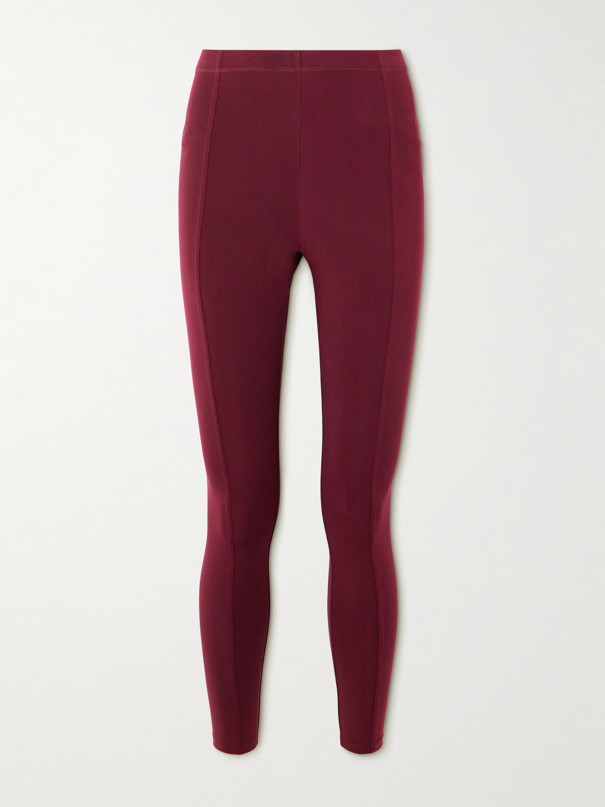 Another Tomorrow Stretch-lenzing™ Lyocell Leggings In Burgundy