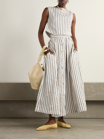 Destree Richard cropped striped woven top