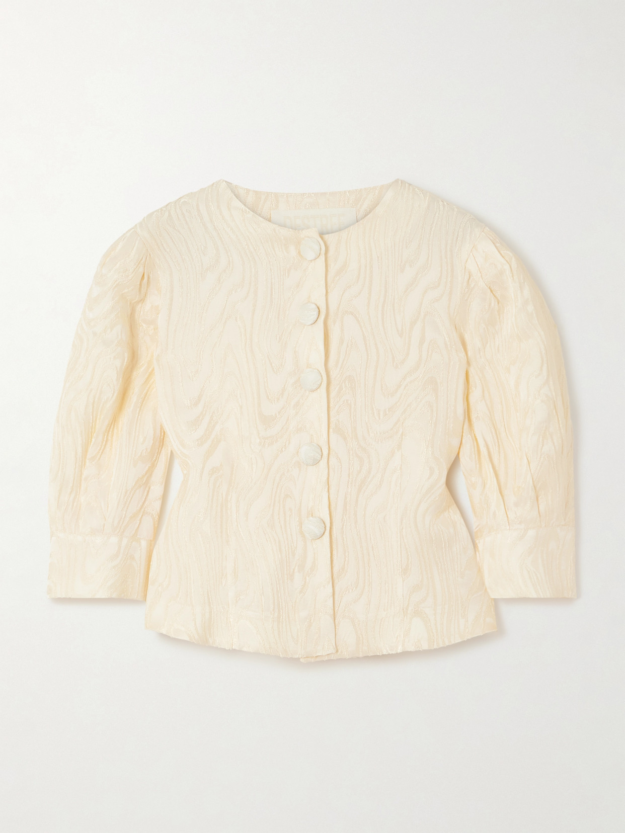 D'estree Jasper Fil Coupé Jacket In Ivory