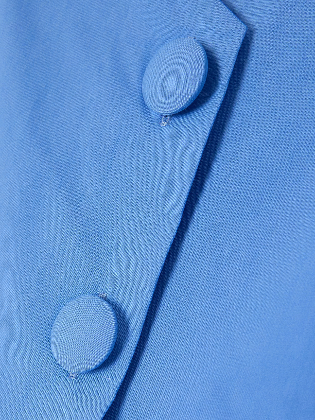 D'estree Dora Cotton-poplin Top In Blue