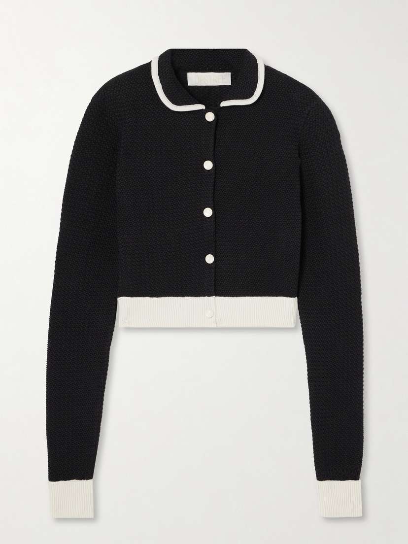 DESTREE Fabienne Two-tone Cotton Cardigan
